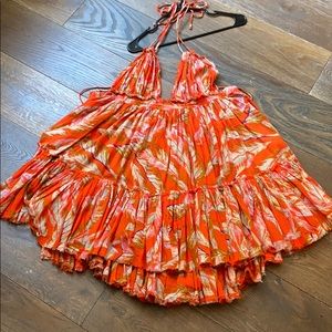 Never worn free people tropical dress